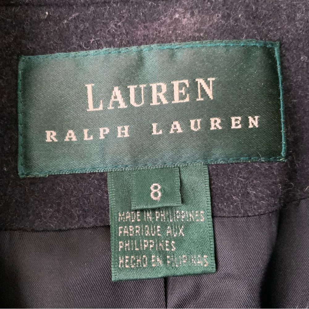 LAUREN RALPH LAUREN Wool Angora Blend Blazer Charcoal Gray Size 8 - Picture 4 of 8
